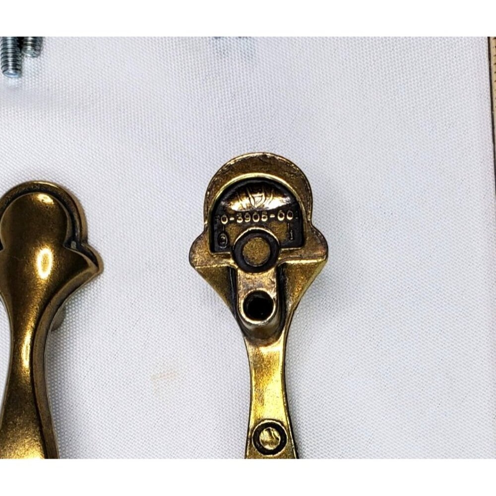 VTG Amerock Brass Ornate Cabinet Handle Drawer Pull Rustic Finishes Regency - Picture 6 of 8